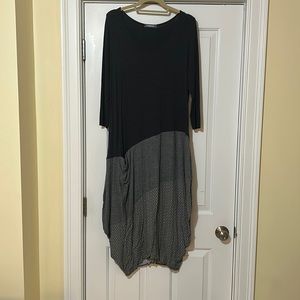 ALEMBIKA Mixed Media/Pattern dress, EUC